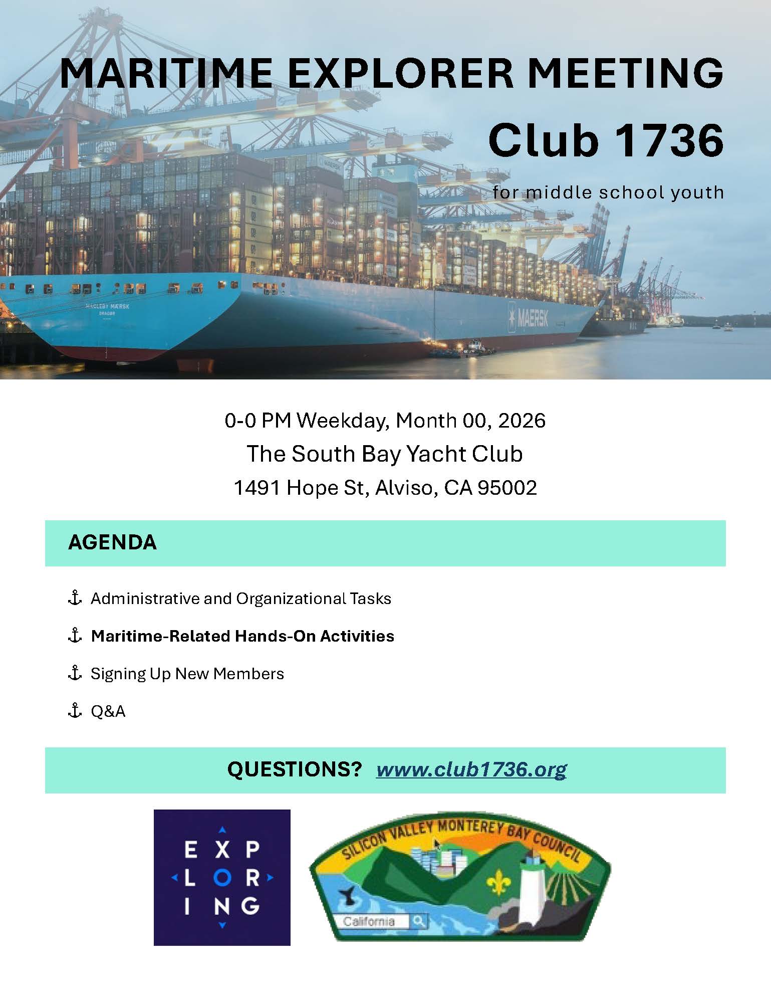Month 00, 2026 Meeting Flyer