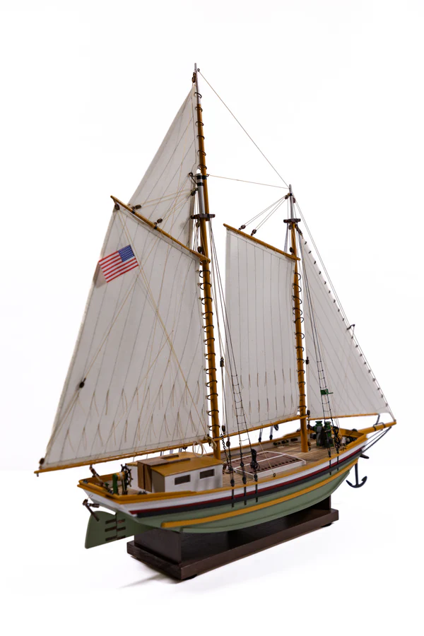 SF Scow Schooner Model Back 3/4 View