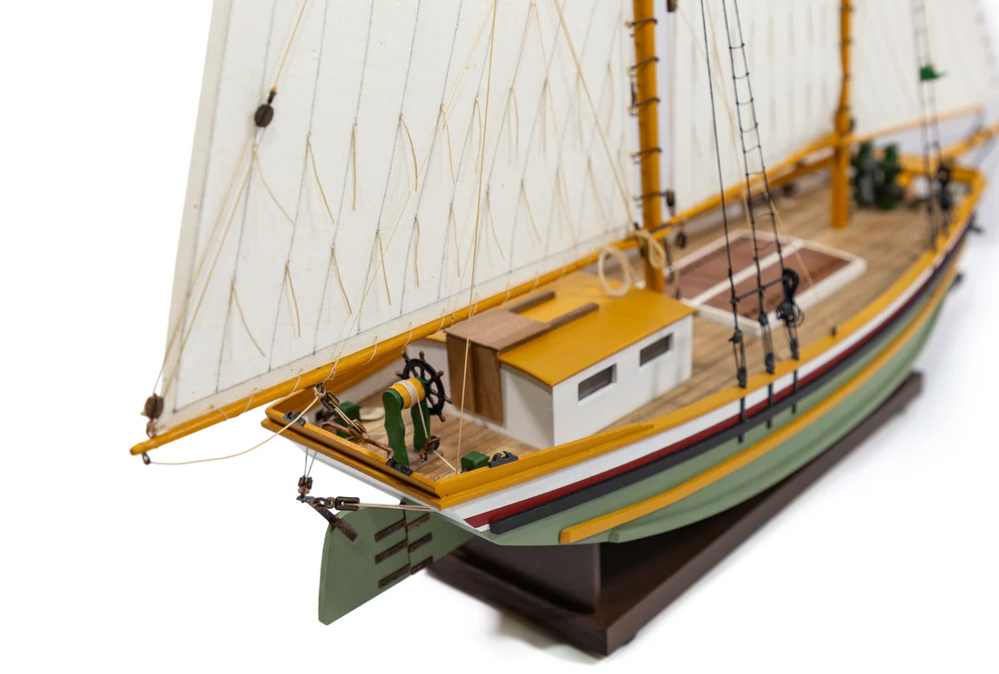 SF Scow Schooner Model Rudder Closeup View