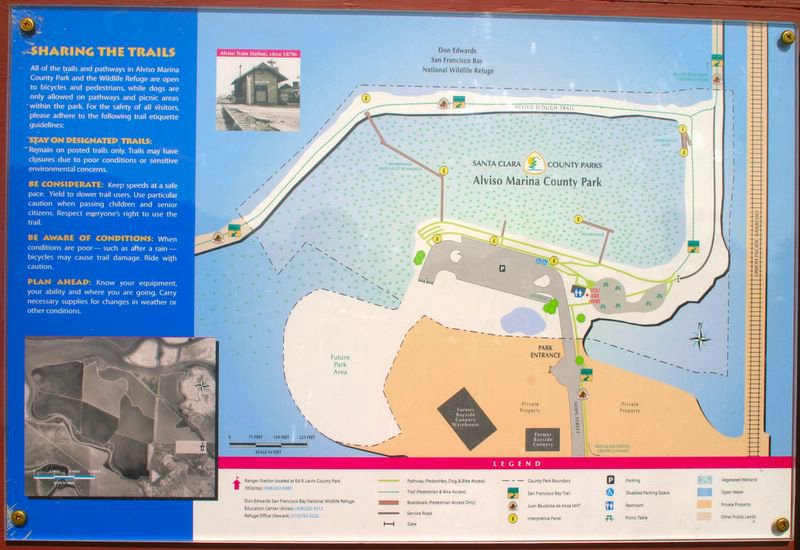 Map including Alviso Marina County Park and Don Edwards San Francisco Bay National Wildlife Refuge